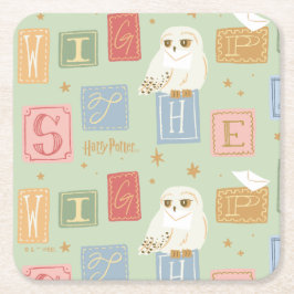 Hedwig Post Letter Block Pattern Rechteckiger Pappuntersetzer