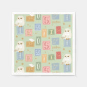 Hedwig Post Letter Block Pattern Serviette (Vorderseite)