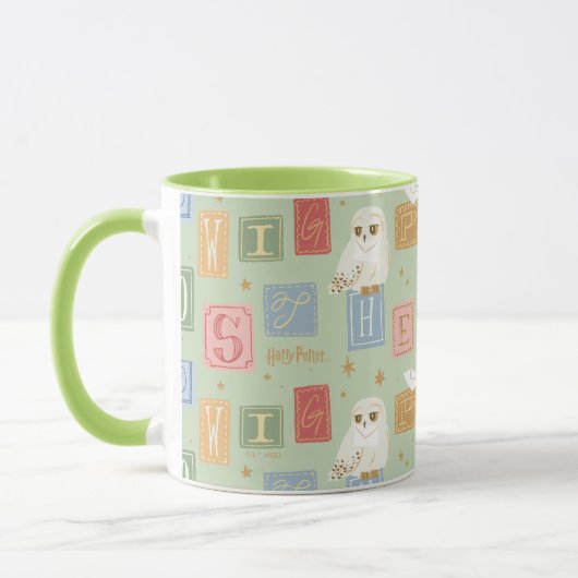 Hedwig Post Letter Block Pattern Tasse (Links)