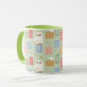 Hedwig Post Letter Block Pattern Tasse (Vorderseite Links)
