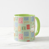 Hedwig Post Letter Block Pattern Tasse (VorderseiteRechts)