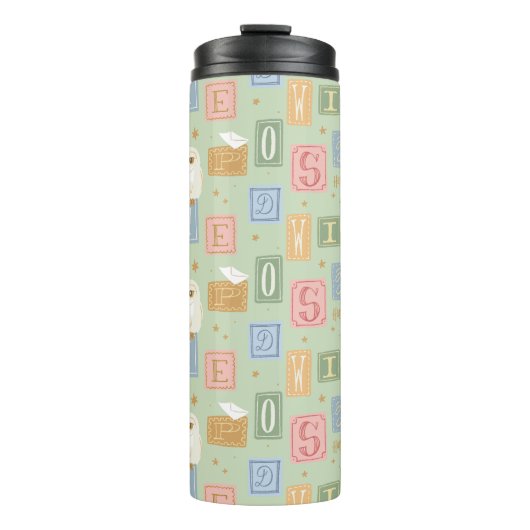 Hedwig Post Letter Block Pattern Thermosbecher (Vorderseite)