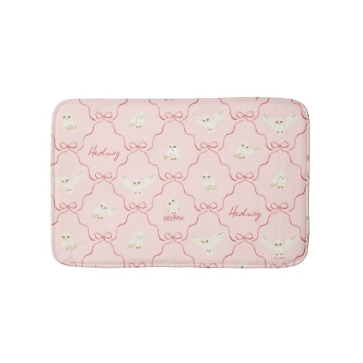 Hedwig-Rosa-Schleifen-Muster Badematte (Vorderseite)