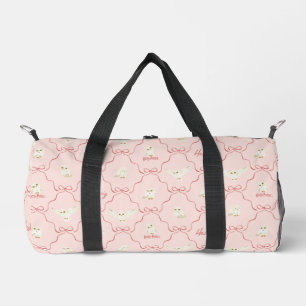 Hedwig-Rosa-Schleifen-Muster Duffle Bag
