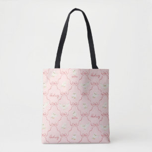 Hedwig-Rosa-Schleifen-Muster Tasche