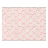 Hedwig-Rosa-Schleifen-Muster Tischdecke (Vorderseite (Horizontal))