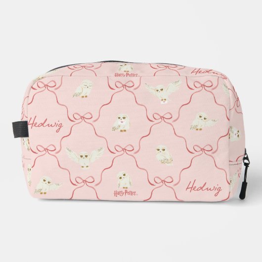 Hedwig-Rosa-Schleifen-Muster Waschbeutel (Vorderseite)