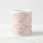 Hedwig-Rosaband-Muster Jumbo-Tasse (Vorderseite)