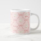 Hedwig-Rosaband-Muster Jumbo-Tasse (Rechts)