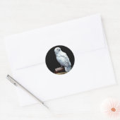 Hedwig über Bücher Runder Aufkleber (Umschlag)