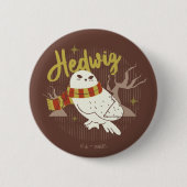 Hedwig Whimsical Forest Drawing Button (Vorderseite)