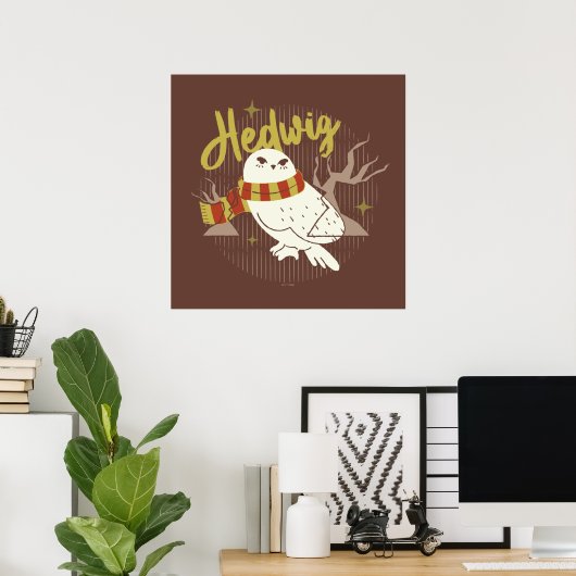 Hedwig Whimsical Forest Drawing Poster (Heimbüro)