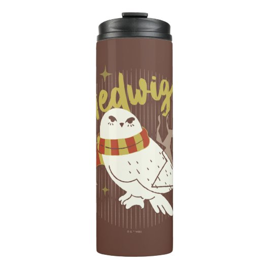 Hedwig Whimsical Wald Zeichnung Thermosbecher (Vorderseite)