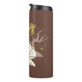 Hedwig Whimsical Wald Zeichnung Thermosbecher (Nach rechts gedreht)