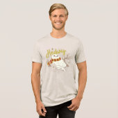 Hedwig Whimsical Wald Zeichnung Tri-Blend Shirt (Vorderseite voll)