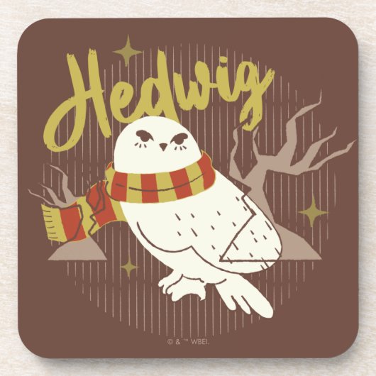 Hedwig Whimsicaler Wald Zeichnung Getränkeuntersetzer (Vorderseite)