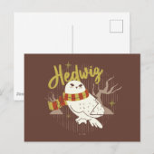 Hedwig Whimsicaler Wald Zeichnung Postkarte (Vorne/Hinten)