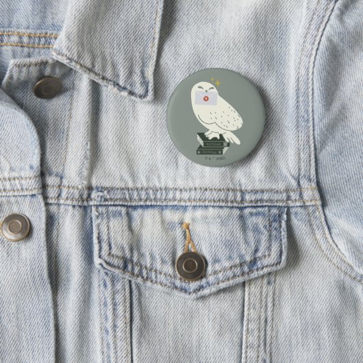 Hedwig With Letter Whimsical Drawing Button (Beispiel)