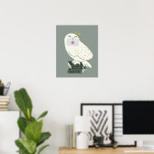 Hedwig With Letter Whimsical Drawing Poster (Heimbüro)