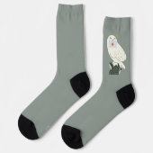 Hedwig With Letter Whimsical Drawing Socken (Linkes Detail)