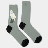 Hedwig With Letter Whimsical Drawing Socken (Rechts)