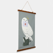 Hedwig With Letter Whimsical Drawing Wandteppich Mit Holzrahmen (Gewinkelt)