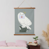 Hedwig With Letter Whimsical Drawing Wandteppich Mit Holzrahmen (Schlafzimmer)
