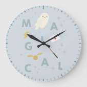 Hedwigh "Magical" Typografy Graphic Große Wanduhr (Vorderseite)