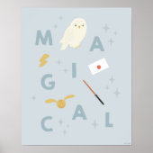 Hedwigh "Magical" Typografy Graphic Poster (Vorne)