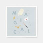 Hedwigh "Magical" Typografy Graphic Serviette (Vorderseite)