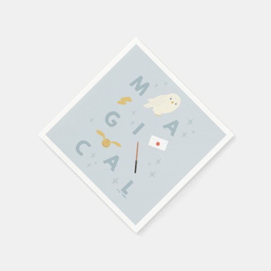 Hedwigh "Magical" Typografy Graphic Serviette (Ecke)