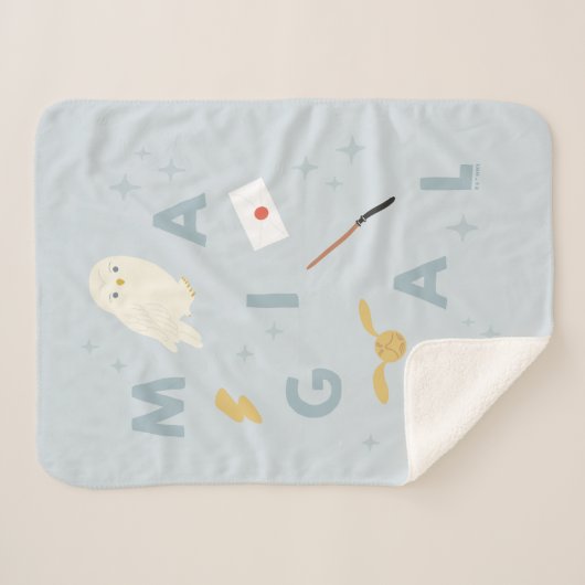 Hedwigh "Magical" Typografy Graphic Sherpadecke (Vorderseite (Horizontal))