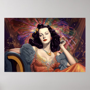 Hedy Lamarr in Miami der 1920er Poster