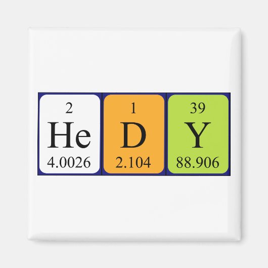 Hedy Periodenmagnet Magnet (Vorne)