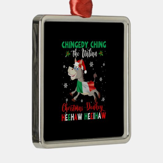 HEEHAW Der WeihnachtsDonkey | Donkey Lovers Gesche Ornament Aus Metall (Rechts)