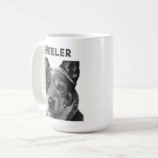 Heeler Blue Heeler Dog Kaffeetasse (Vorderseite Links)