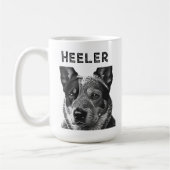 Heeler (Blue Heeler Dog) schließen Kaffeetasse (Links)