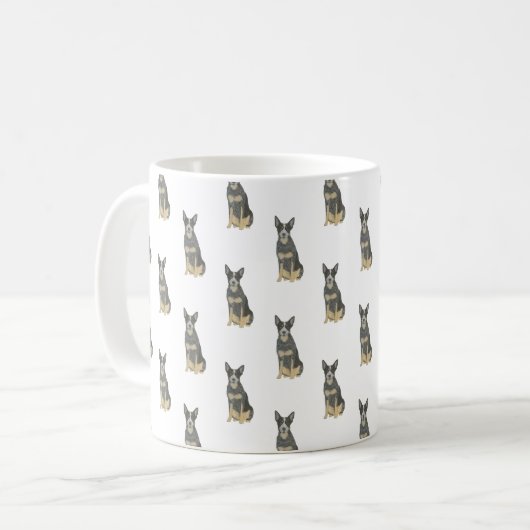 Heeler Cattledog (Blue Black Tan) Kaffeetasse (Vorderseite Links)