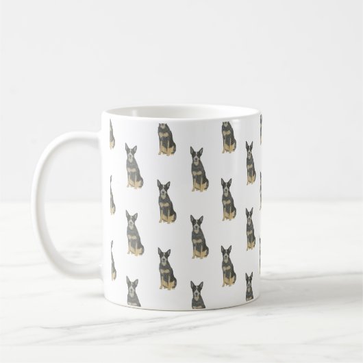 Heeler Cattledog (Blue Black Tan) Kaffeetasse (Links)