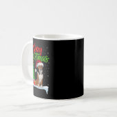 Heeler Dog Weihnachtsbaum Lichter Funny Xmas Heele Kaffeetasse (Vorderseite Links)