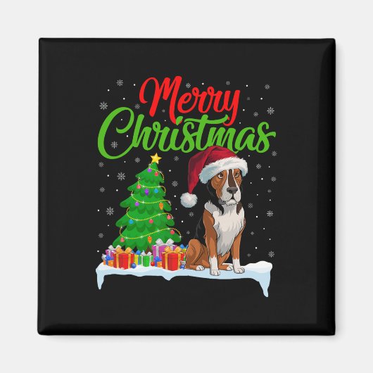 Heeler Dog Weihnachtsbaum Lichter Funny Xmas Heele Magnet (Vorne)