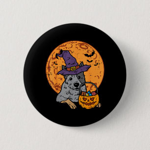 Heeler Hexenhut Mond Jack O Lantern Halloween Button