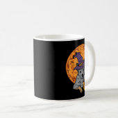 Heeler Hexenhut Mond Jack O Lantern Halloween Kaffeetasse (VorderseiteRechts)