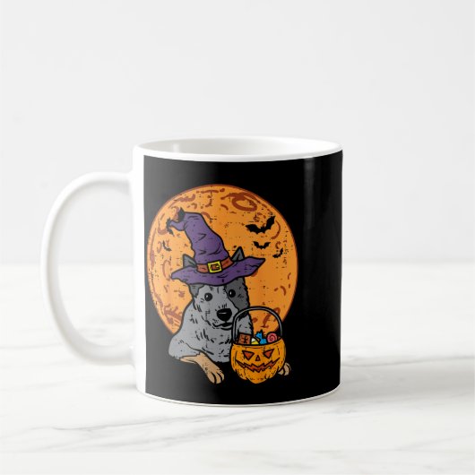 Heeler Hexenhut Mond Jack O Lantern Halloween Kaffeetasse (Links)