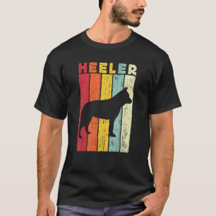 Heeler Hund Für Männer Kinder Retro Blau Rot Austr T-Shirt