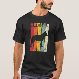 Heeler Hund Für Männer Kinder Retro Blau Rot Austr T-Shirt