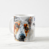 Heeler-Hundemutter Kaffeetasse (Vorderseite Links)