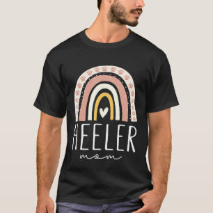 Heeler Mama Niedlich Rainbow Paw Rinder Hunde Mama T-Shirt