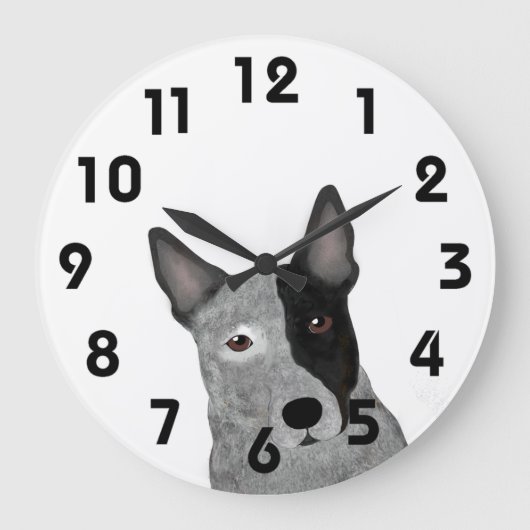 Heeler Wall Clock Große Wanduhr (Vorderseite)
