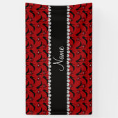 Heels-Bogendiamant des individuellen Namens roter Banner (Vertikal)